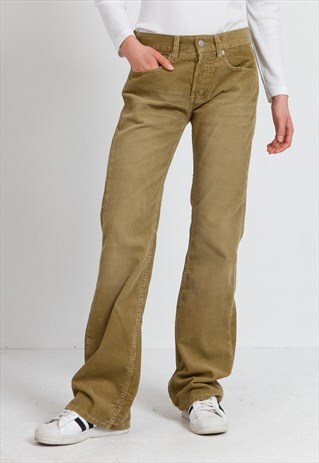 VINTAGE GREEN RALPH LAUREN CORDUROY TROUSERS BOTTOMS