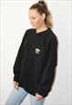 VINTAGE 90S ADIDAS EMBROIDERED LOGO FLEECE SWEATSHIRT