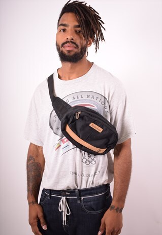 TIMBERLAND MENS VINTAGE WAIST BAG ONE SIZE BLACK 90S