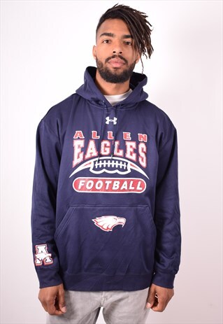UNDER ARMOUR MENS VINTAGE EAGLES HOODIE JUMPER LARGE 90S