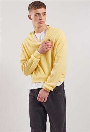 VINTAGE LACOSTE V-NECK JUMPER