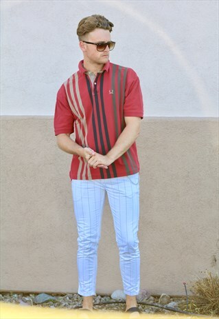 TOMMY HILFIGER USA 90S RETRO STRIPED POLO NECK TUCSON