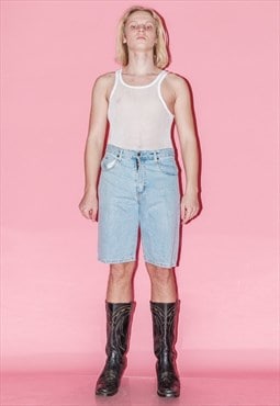 90's Vintage classic fit shorts in light wash