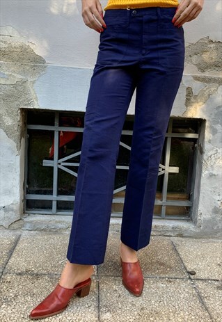 VINTAGE 1960S WORKWEAR SLIM TROUSERS DEAD STOCK