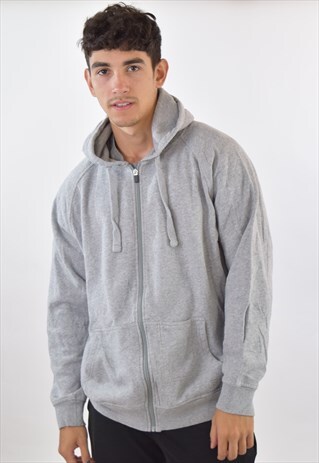 VINTAGE 90S GREY FILA ZIP UP HOODIE