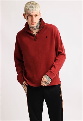 VINTAGE POLO RALPH LAUREN 1/4 ZIP SWEATSHIRT