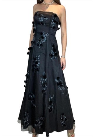 Black Ball Gown Evening Prom Dress