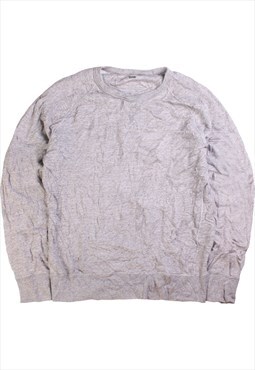 Vintage  Uniqlo Sweatshirt Heavyweight Crewneck Plain Grey