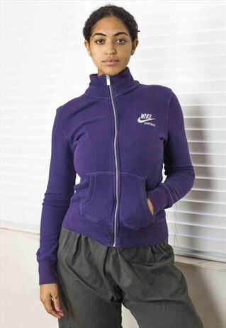 VINTAGE NIKE ROLL NECK JACKET LOGO 90S S 13.8