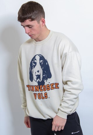 VINTAGE TENNESSE DOG USA SWEATSHIRT IN CREAM XL