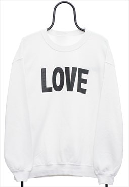 Vintage Love Graphic White Sweatshirt Mens