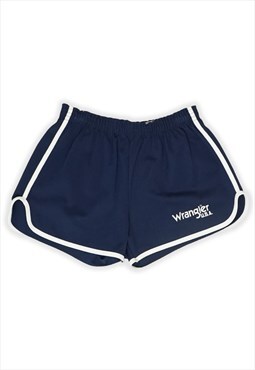 Vintage Wrangler 90s Logo Navy Sports Shorts Womens