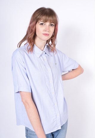 VINTAGE 90'S LACOSTE SHORT-SLEEVE SHIRT BLUE