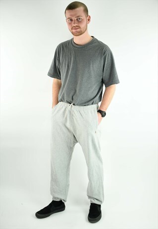 VINTAGE 90S RALPH LAUREN GREY MARL JOGGING BOTTOMS