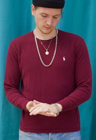 burgundy ralph lauren jumper