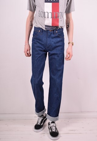 WRANGLER MENS VINTAGE JEANS W30 L34 BLUE 90S