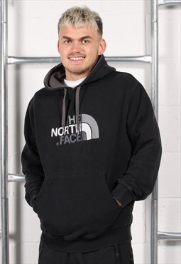 Vintage The North Face Hoodie in Black Pullover Jumper Large