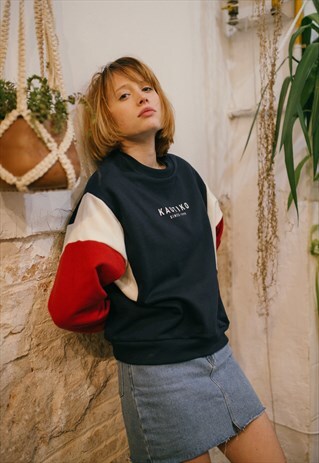 "ZURICH" SWEATSHIRT IN RED/NAVY/OFF WHITE