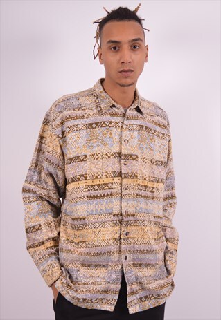 MENS VINTAGE SHIRT XL MULTI 90S
