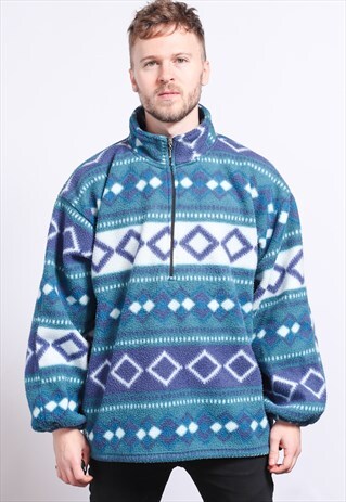 VINTAGE HALF ZIP FLEECE TOP