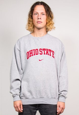 VINTAGE NIKE 90'S GREY OHIO STATE SWEATSHIRT