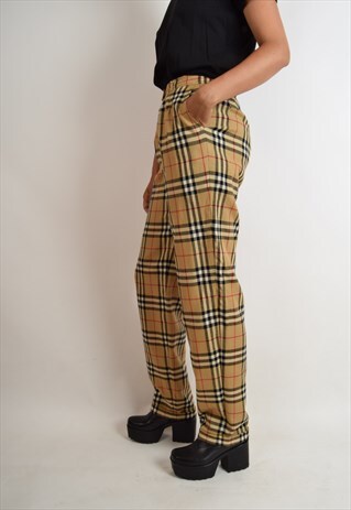 RARE VINTAGE BURBERRYS WOOL TROUSERS MADE IN ENGLAND