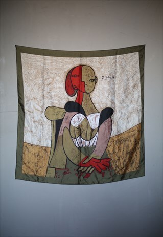 PICASSO PAINTING OF A WOMAN SITTING ON A CHAIR - SCARF