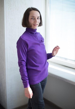 VINTAGE 90'S PURPLE HALF ZIP TOP