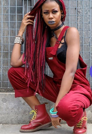 RETRO FUNKY STYLE PORT COSY CORD BAGGY DUNGAREES