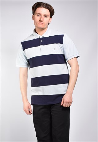 2000S YVES SAINT LAURENT YSL COLOUR BLOCK POLO SHIRT