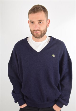 VINTAGE LACOSTE WOOL JUMPER MADE IN FRANCE 80'S (1553)