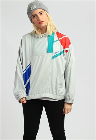 VINTAGE ADIDAS 1/4 ZIP SHELL JACKET