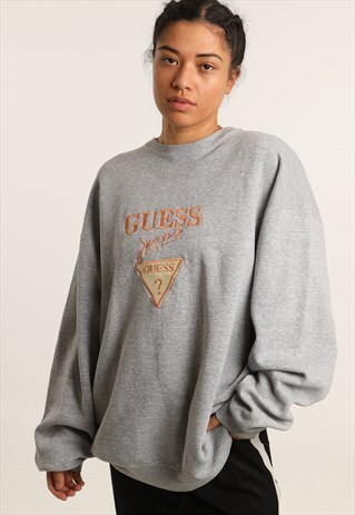 VINTAGE GUESS EMBROIDERED LOGO SWEATSHIRT