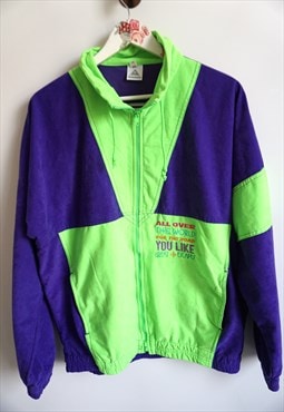 Vintage Neon Sweatshirt Windbreaker Tracksuit Sport Jacket