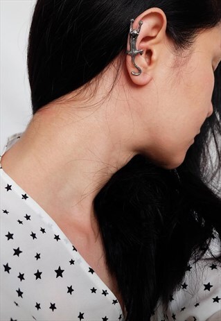 CAT STERLING SILVER EAR CUFF