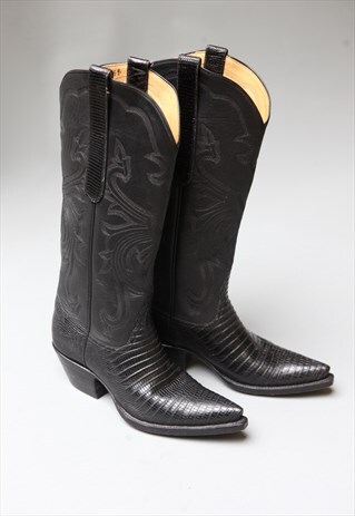 VINTAGE COWBOY WESTERN LEATHER BOOTS