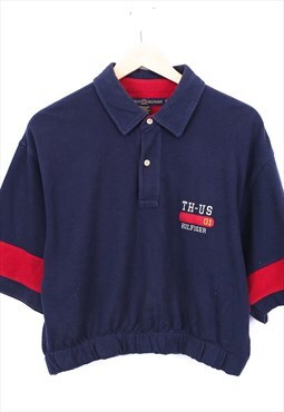 Vintage Tommy Hilfiger Cropped Polo Shirt With Logo 90s