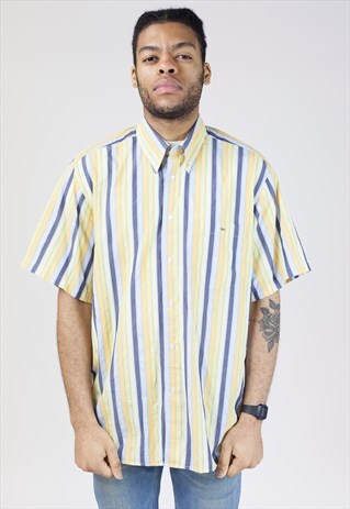 VINTAGE LACOSTE MULTICOLOURED STRIPED SHIRT