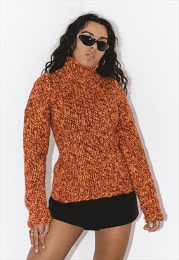 Vintage 90s Hugo Boss Wool Turtleneck Knitted Jumper