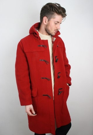 VINTAGE RED GLOVERALL DUFFLE WINTER JACKET COAT