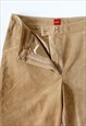 90S VINTAGE SUEDE PANTS STRAIGHT LEATHER TROUSERS TAN