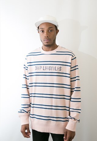 STRIPED SWEATSHIRT - PINK