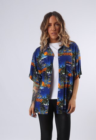 PATTERNED SHIRT FITTED OVERSIZED UK 10 - 12 (BFBT)