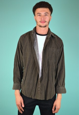 VINTAGE 90'S PATTERNED CORDUROY SHIRT