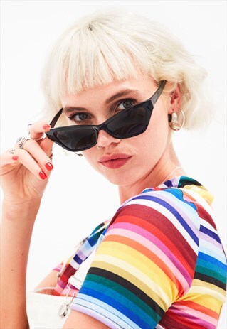 HILDA - EXTREME SPORTY CATEYE BLACK SUNGLASSES