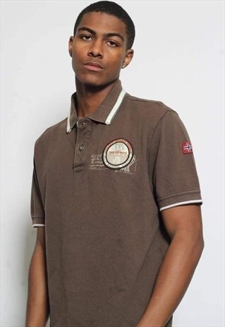 VINTAGE NAPAPIJRI POLO SHIRT BROWN