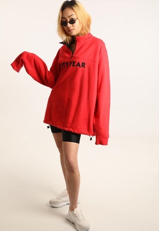VINTAGE TIMBERLAND EMBROIDERED 1/4 ZIP SWEATSHIRT