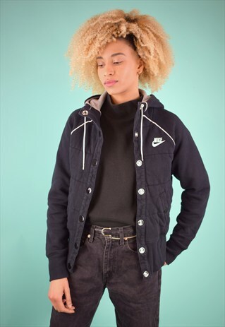 VINTAGE 90'S NIKE HOODED BOMBER JACKET