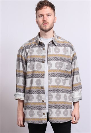VINTAGE AZTEC PATTERNED SHIRT