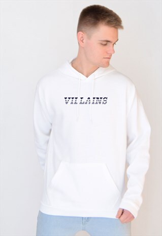 WHITE VILLAINS STRIPED (NAVY) HOODIE